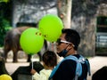 Jakarta June 2021 - Zoo visitor with family