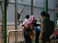 Jakarta June 2021 - Zoo visitor with family