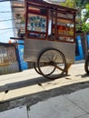 Jakarta, March 24, 2022- a push cart selling chicken porridge