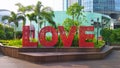 Jakarta, September 6, 2023: LOVE letters inside sky garden at Pondok Indah Mall