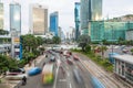 Jakarta traffic around Plaza Indonesia