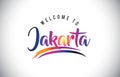 Jakarta Welcome To Message in Purple Vibrant Modern Colors.