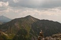 Jakubina peak in Zapadne Tatry mountains from Klin summit Royalty Free Stock Photo