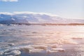 Jakulsarlon ice lake in winter season Iceland Royalty Free Stock Photo