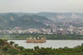 Jal mahal jaipur, rajasthan, india. view from jaigarh fort Royalty Free Stock Photo