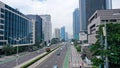 Jalan Bundaran HI center of Jakarta on Java, Indonesia Royalty Free Stock Photo