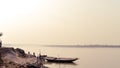 Jalangi River side view. A rural India landscape photography. A typical rural scene depicting simple rural life of India. Royalty Free Stock Photo