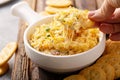 Jalapeno cheese dip with crackers