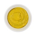 Jalapeno Mustard Bowl Top View Royalty Free Stock Photo