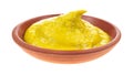 Jalapeno mustard in small dish Royalty Free Stock Photo