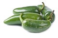 Jalapeno Peppers Isolated on White Royalty Free Stock Photo