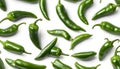 jalapeno peppers isolated on white