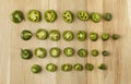 Jalapeno sliced green peppers Royalty Free Stock Photo