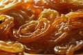 Jalebi Indian sweet dish. Traditional Indian sweets , Deep Fried. Royalty Free Stock Photo