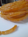 Jalebi is the sweet dessert of Asia ( Rouded Sweet )