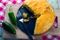 Jalepeno cheddar cornbread Royalty Free Stock Photo