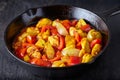 Jalfrezi chicken traditional Indian culture fried spicy meat and vegetables healthy food Royalty Free Stock Photo