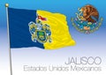 Jalisco regional flag, United Mexican States, Mexico Royalty Free Stock Photo