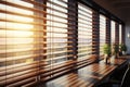 Jalousie elegance modern wooden office blinds, lighting control in meetings