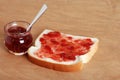 Jam and bread Royalty Free Stock Photo