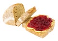 Jam And Buttered Bread Royalty Free Stock Photo