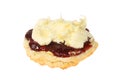 Jam and cream scone Royalty Free Stock Photo