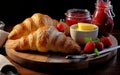 Jam-Filled Croissant Delight. Generative AI