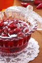 Jam with fresh fruits of cornel Royalty Free Stock Photo