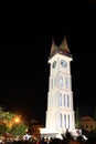 Jam Gadang is the name for the clock tower which is a landmark for the City of Bukittinggi, West Sumatra, Indonesia. Royalty Free Stock Photo