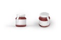Jam glass jar mockup isolated on white background. strawberry , raspberry, apricot ,honey or marmalade jam jar. plain blank label.