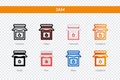 jam icon in different style. jam vector icons designed in outline, solid, colored, filled, gradient, and flat style. Symbol, logo Royalty Free Stock Photo