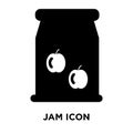 Jam icon vector isolated on white background, logo concept of Jam sign on transparent background, black filled symbol Royalty Free Stock Photo