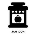 Jam icon vector isolated on white background, logo concept of Jam sign on transparent background, black filled symbol Royalty Free Stock Photo