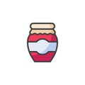 Jam jar filled outline icon