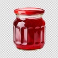 jam jar isolated on transparent background Royalty Free Stock Photo