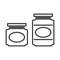 Jam Jar Line Silhouettes Royalty Free Stock Photo