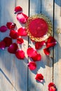 Jam made of rose petals Royalty Free Stock Photo