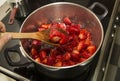 Jam making cooking Royalty Free Stock Photo