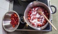 Jam making cooking Royalty Free Stock Photo