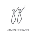 Jam?n Serrano linear icon. Modern outline Jam?n Serrano logo con