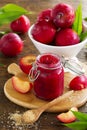 Jam from plums Royalty Free Stock Photo