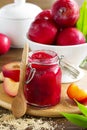 Jam from plums Royalty Free Stock Photo