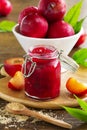 Jam from plums Royalty Free Stock Photo