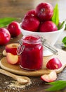Jam from plums Royalty Free Stock Photo
