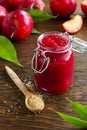 Jam from plums Royalty Free Stock Photo