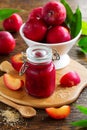 Jam from plums Royalty Free Stock Photo