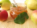 Jam with quince and apple Royalty Free Stock Photo