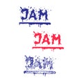 Jam word flowing outside. Liquid Logo Element