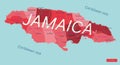 Jamaica country detailed editable map