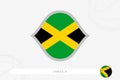 Jamaica flag for basketball competition on gray basketball background